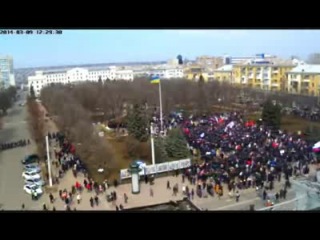 lugansk. dispersal of the maidan. speed ​​up webcam video.