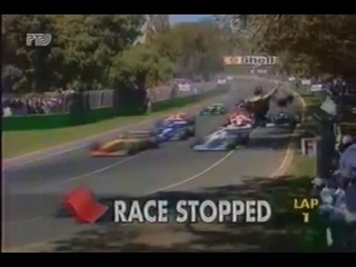 formula 1 1996. brundle crash, australian grand prix.