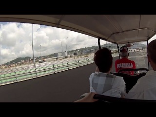 olympic park, formula 1 track, rollercoaster